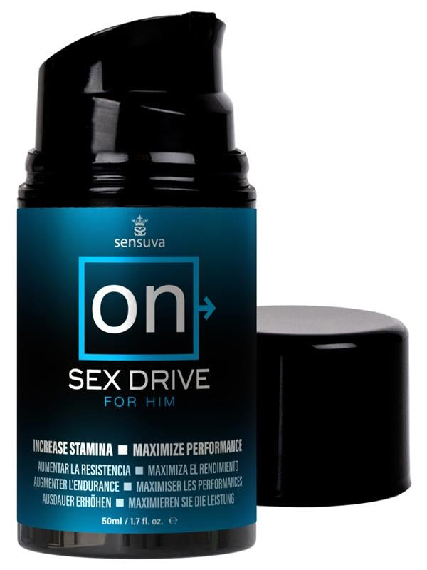 Sensuva On Sex Drive Performance Maximizer Gel For Him 50ml with DHEA - - Delay and Excite Sprays