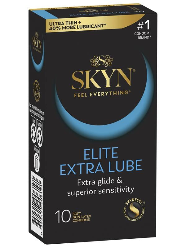 Ansell Skyn Elite Extra Lubricated Ultra Thin Condoms 10 Pack Ultra Thin - - Condoms