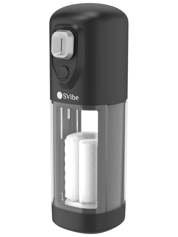 Svibe Ikon Volt Male Masturbator Transparent Black - - Masturbators and Strokers