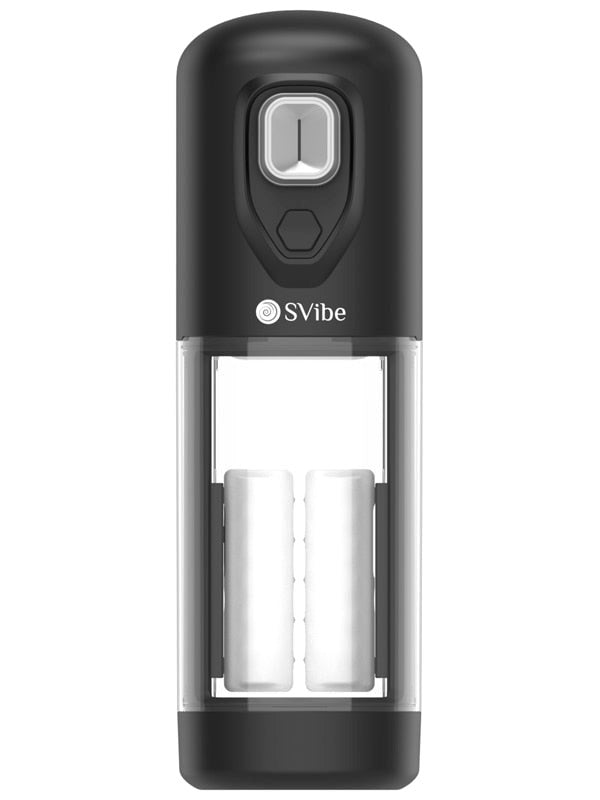 Svibe Ikon Volt Male Masturbator Transparent Black - - Masturbators and Strokers