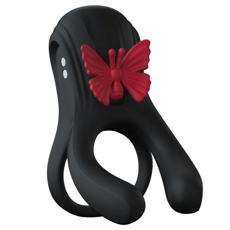 BDStyle Butterfly Triple Lock Vibrating Cock Ring - - Vibrating Cock Rings