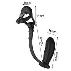 BDStyle Silicone Vibrating Cock Ring with Prostate Vibrator - - Vibrating Cock Rings