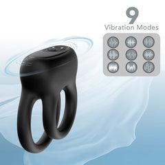 BDStyle Wireless Double Vibrating Mens Love Ring - - Vibrating Cock Rings