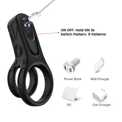 BDStyle Twisted Angel 9 Functions Royale Mens Cock Ring - - Vibrating Cock Rings