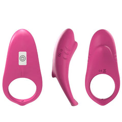 BDStyle Shark Remote Control Silicone Cock Ring - - Vibrating Cock Rings