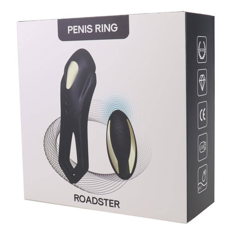 BDStyle Roadster Dual Silicone Testis Vibrating Penis Ring - - Vibrating Cock Rings