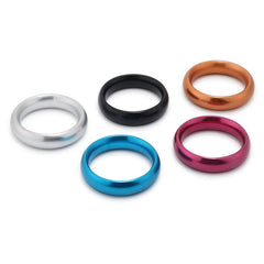 BDStyle Aluminum6 Round Erection Enhancer Cock Ring Medium - - Steel Cock Rings