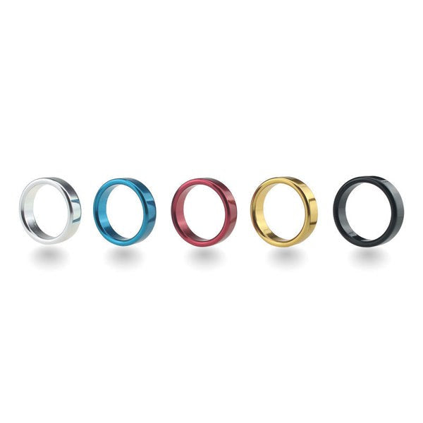 BDStyle Colorful Sex Delay Aluminum Mens Cock Ring Medium - - Steel Cock Rings