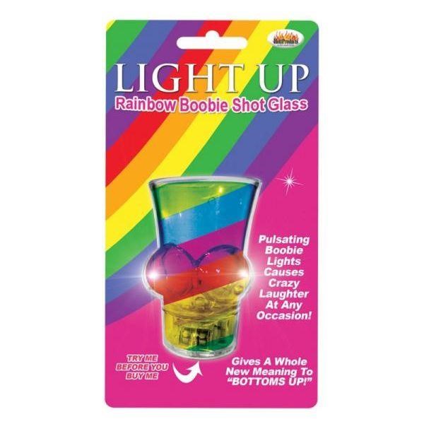 Hot Ero Rainbow Delight LED Boobie Shaped Shot Glass with LED - - Party Gifts and Novelties