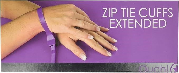 Shots Toys Ouch Zip Tie Bondage Play Cuffs Extended Adjustable Restraints - - Cuffs And Restraints