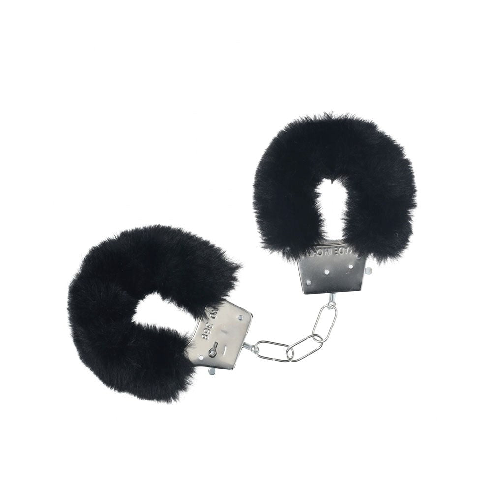 Shots Toys OUCH Classic Fluffy BDSM Handcuffs with Comfort Padding - - Cuffs And Restraints