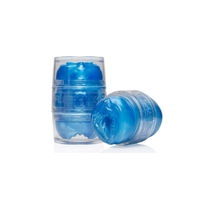 Fleshlight Quickshot Alien Blue Metallic Mouth Butt Masturbator Dual Texture - - Fleshlight Male Masturbators