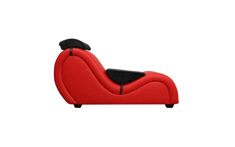 Daytona Kama Sutra Mebon Chaise Love Lounge Red With Black Pillows - - Sex Furniture