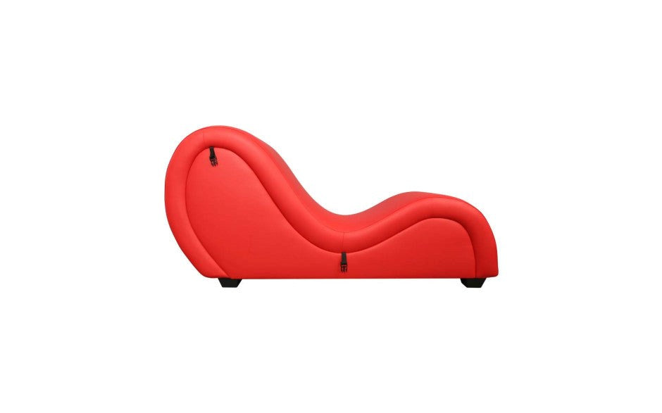 Daytona Kama Sutra Mebon Chaise Love Lounge Red With Black Pillows - - Sex Furniture