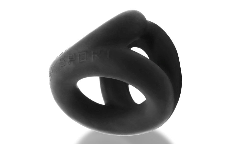 OxBalls Tri Sport 3 Ring Cock And Ball Sling Night Edition Triple Ring Support - - Ball and Cock Toys