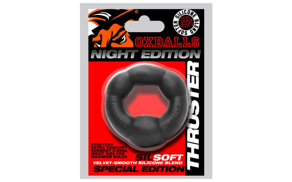 OxBalls Thruster Comfort Bulge Lifter Cock Ring Night Edition Enhanced Support - - Stretchy Cock Rings