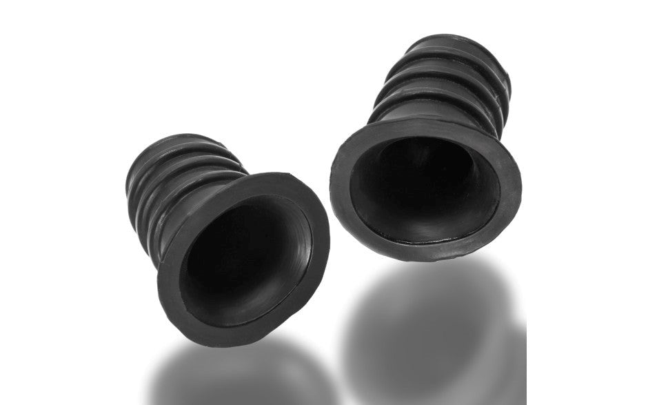 OxBalls Ribnibs Curved Springy Ribbed Nipple Suckers Night Edition Nipple Suckers - - Nipple and Clit Clamps