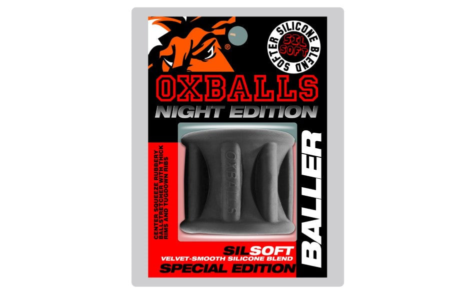 OxBalls Baller Centre Squeeze Mens Ball Stretcher Night Edition Premium Design - - Ball Stretchers and Crushers