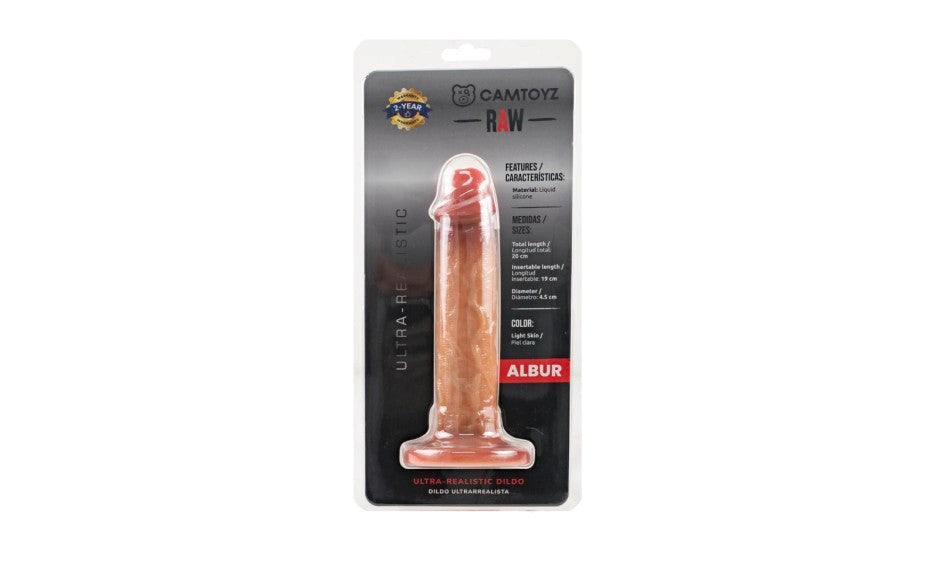 RAW Raw Albur Ultra Realistic Silicone Dildo 20cm with Authentic Texture - - Realistic Dildos