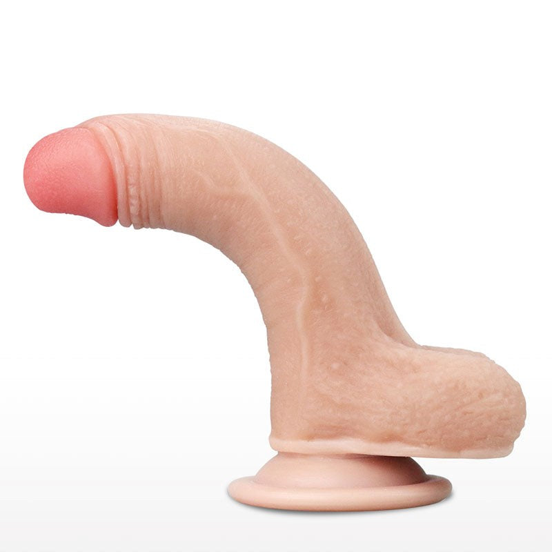 Lovetoy Sliding Skin Dual Layer Realistic Dong With Flexible Skin Flesh TPE - - Realistic Dildos