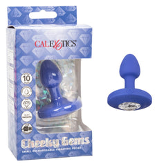 California Exotics Cheeky Gems Rechargeable Vibrating Anal Plug Purple - - Butt Plugs