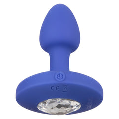 California Exotics Cheeky Gems Rechargeable Vibrating Anal Plug Purple - - Butt Plugs