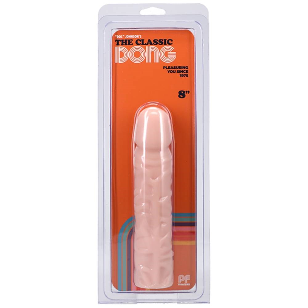 Doc Johnson 8 Inches Classic Realistic Dong with Textured Veins - - Realistic Dildos