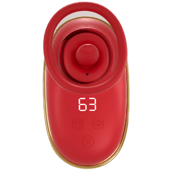 Amovibe Vortex Sucking & Licking Clitoral Stimulator Red - - Clit Ticklers and Pulsators