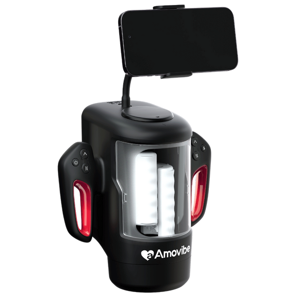 Amovibe Game King Rubbing Rechargeable Male Masturbator Black - - Masturbators and Strokers