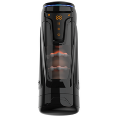 Amovibe Warrior Rechargeable Thrusting Male Masturbator Black - - Masturbators and Strokers