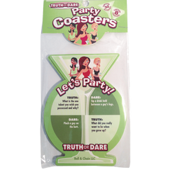 Ball & Chain Truth or Dare Bachelorette Party Coaster - - Party Gifts and Novelties