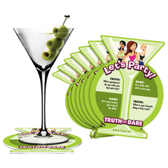 Ball & Chain Truth or Dare Bachelorette Party Coaster - - Party Gifts and Novelties
