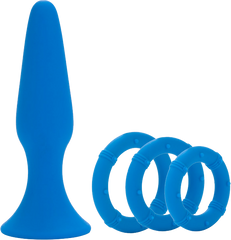 California Exotics Silicone Butt Plug Performance Kit Blue - - Butt Plugs