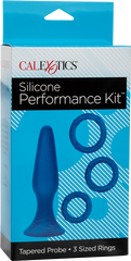 California Exotics Silicone Butt Plug Performance Kit Blue - - Butt Plugs