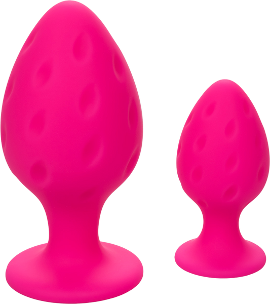 California Exotics Cheeky Body Safe Silicone Anal Plug Pink - - Butt Plugs