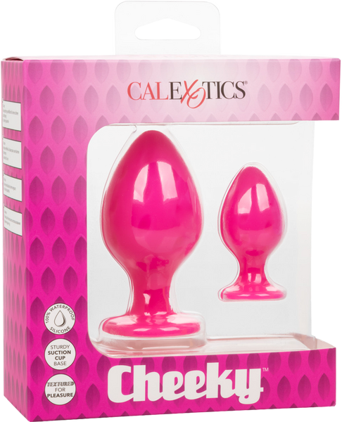 California Exotics Cheeky Body Safe Silicone Anal Plug Pink - - Butt Plugs