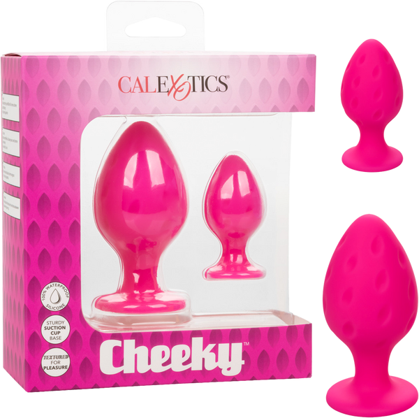 California Exotics Cheeky Body Safe Silicone Anal Plug Pink - - Butt Plugs