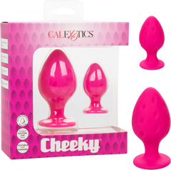 California Exotics Cheeky Body Safe Silicone Anal Plug Pink - - Butt Plugs