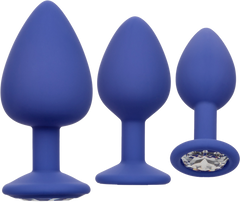 California Exotics Cheeky Gems Anal Plug Set Purple - - Butt Plugs