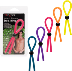 California Exotics Julians Silicone Stud Adjustable Cock Ring - - Stretchy Cock Rings