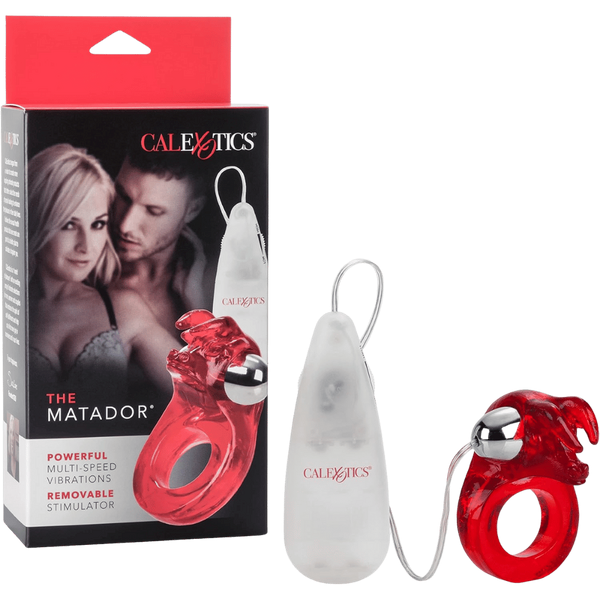 California Exotics The Matador Vibrating Cock Ring Red - - Vibrating Cock Rings