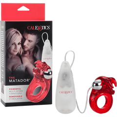 California Exotics The Matador Vibrating Cock Ring Red - - Vibrating Cock Rings