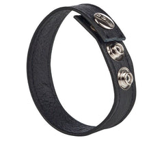 Colt Adjustable 3 Snap Leather Strap Cock Ring - - Cock Rings