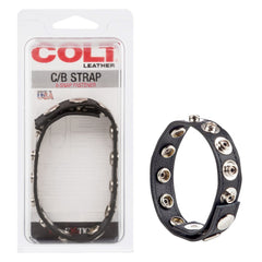 Colt Adjustable 8 Snap Fastener Leather C/B Strap Cock Ring - - Cock Rings