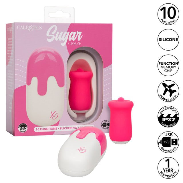 California Exotics Sugar Craze 10 Function Love Eggs Pink - - Love Eggs and Kegel Exercisers