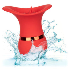 French Kiss Charmer 12 Function Clitoral Vibrator Red - - Clit Ticklers and Pulsators