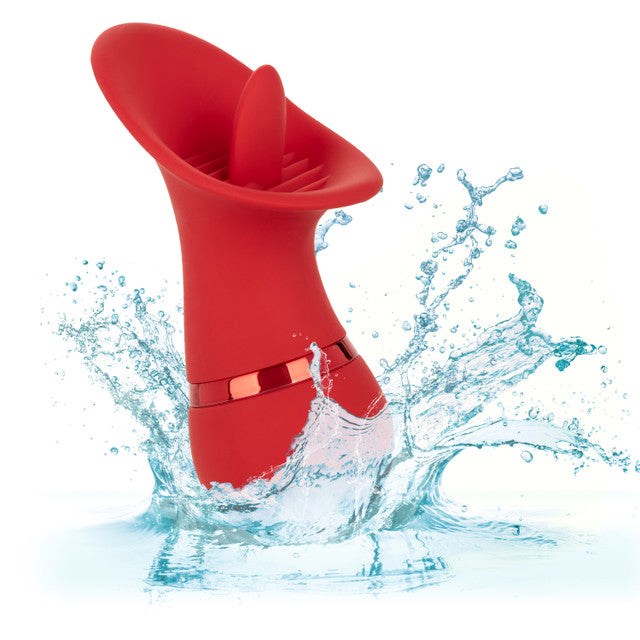 French Kiss Seducer 12 Function Clitoral Massager Red - - Clit Ticklers and Pulsators