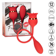 French Kiss Casanova Multi Function Clitoral Stimulator Massager Red - - Clit Ticklers and Pulsators