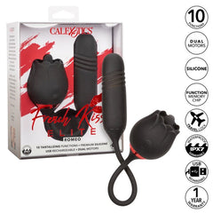 French Kiss Elite Romeo 10 Function Personal Clitoral Massager Black - - Clit Ticklers and Pulsators