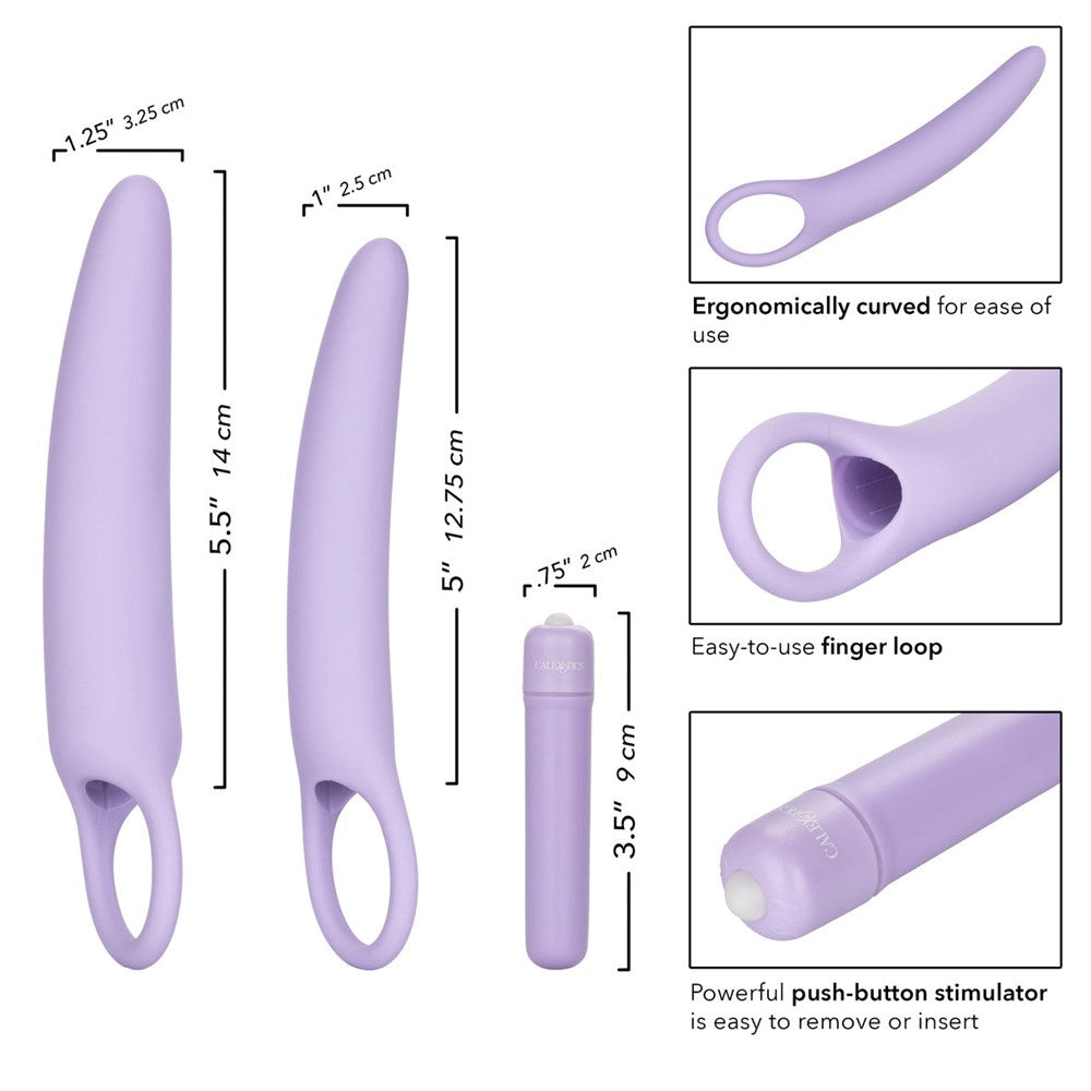 Dr Laura Berman Isabelle Vibrating Silicone Dilator Set Of 2 - - Clit Ticklers and Pulsators